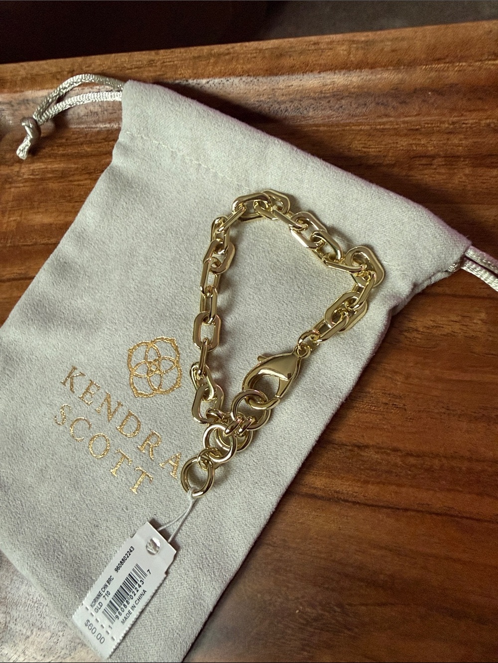 KS Korinne Gold Link Bracelet with Lobster Clasp NWT